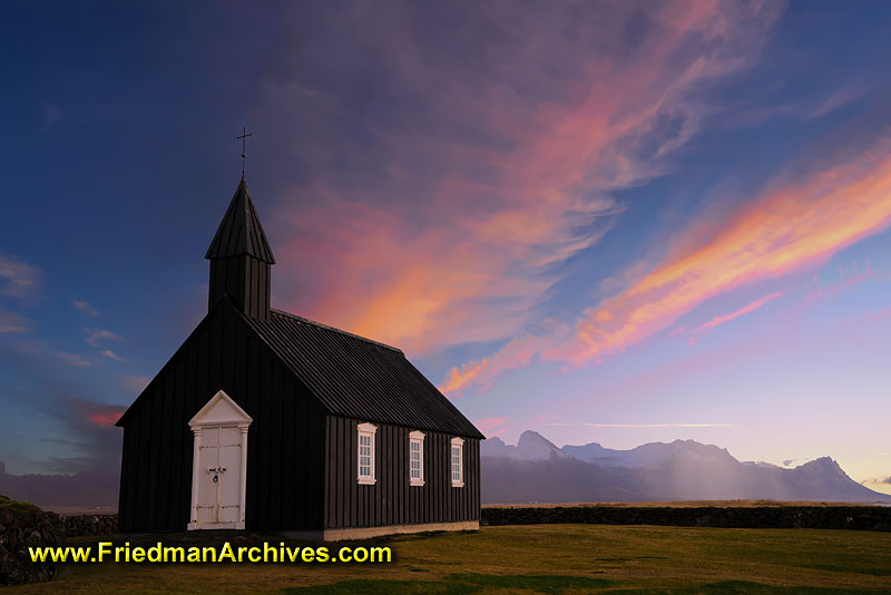 religion,frontier,prarie,iceland,sunset,pink,photoshopped,dramatic,